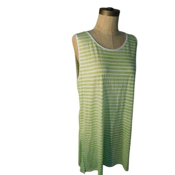 Focus Casual Life Size L Large Striped Soft knit Tunic Style Tank Top NWT $39 - Picture 3 of 3